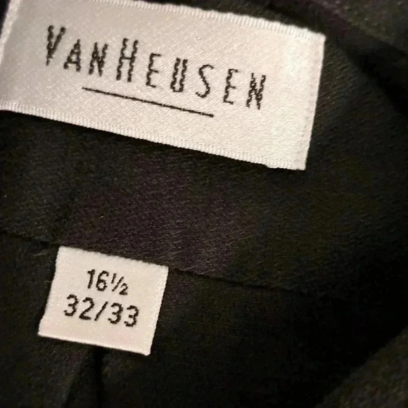 Shirt VAN HEUSEN BLACK LONG SLEEVES - Picture 3 of 4